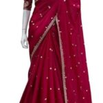 Saree For Womens Bollywood Style Zimmy Choo Organza Silk Fabric On Beautiful Sequance Embrodery Work