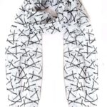 Women's Polyester Scarf- White