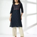 Women Geometric Print Straight Kurta