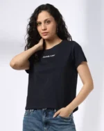 Women Embroidered Regular Fit Crew-Neck T-Shirt - Image 2