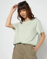 Women Regular Fit Crew-Neck Cotton T-Shirt